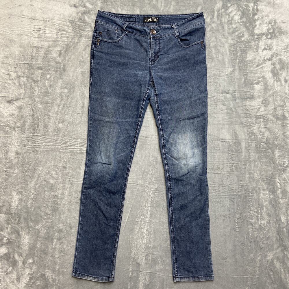 LEI Ashley Skinny Jeans Women's Junior Size 11 Dark Wash Blue‎ Denim
